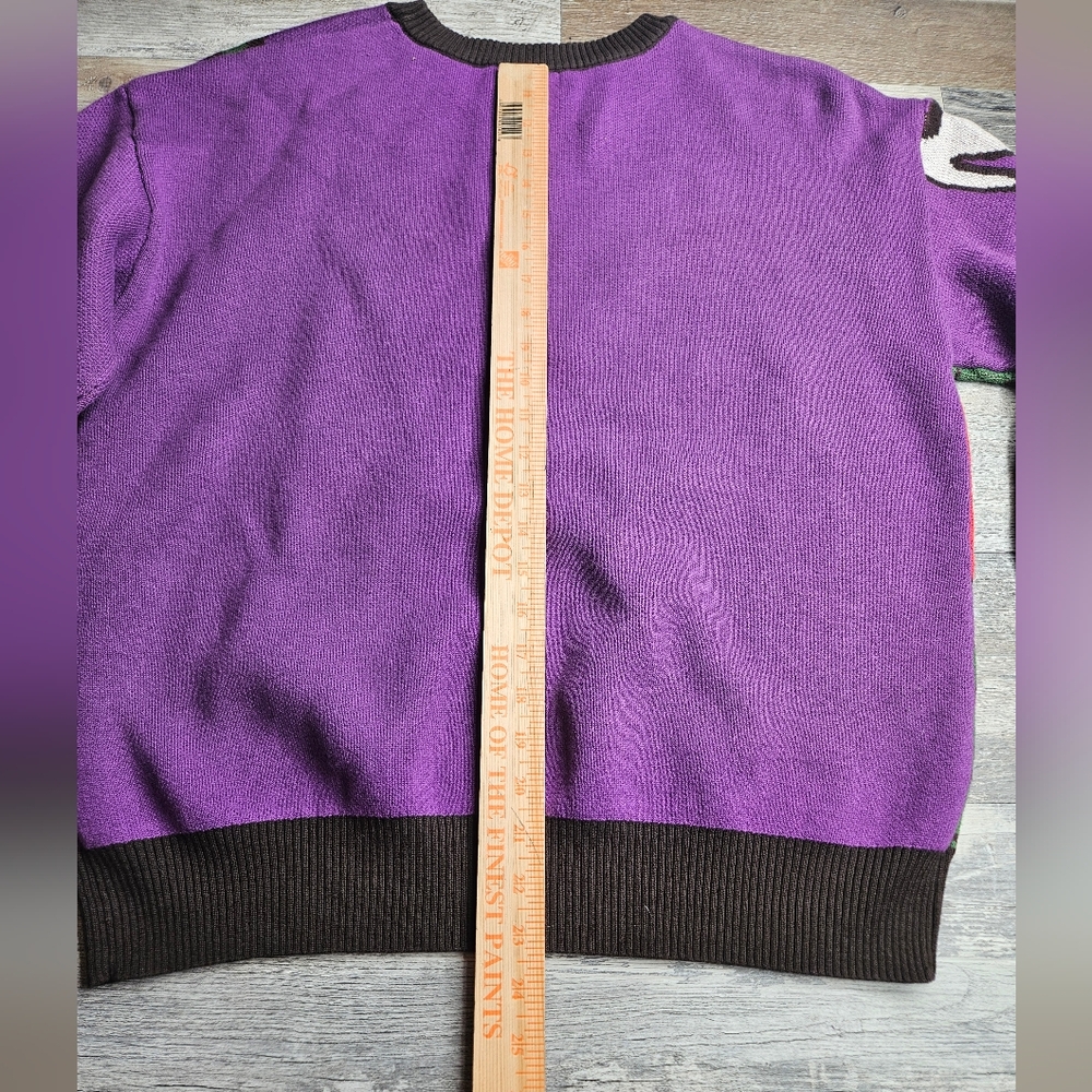 Nian Yi Sweater Purple With Green And Red Dragon Size Medium - Picture 6 of 9